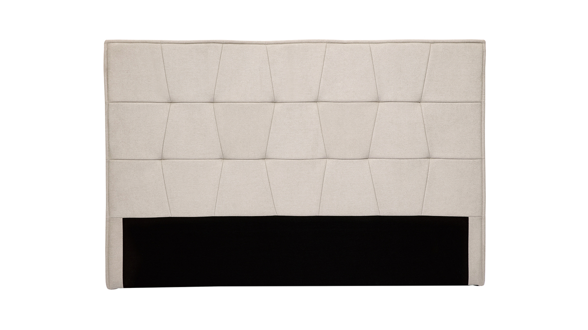 Cabecero de cama de tela efecto aterciopelado beige 170 cm SUKA