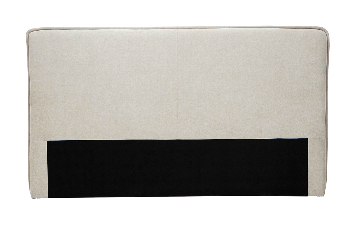 Cabecero de cama de tela efecto aterciopelado natural 196 cm MARCIA