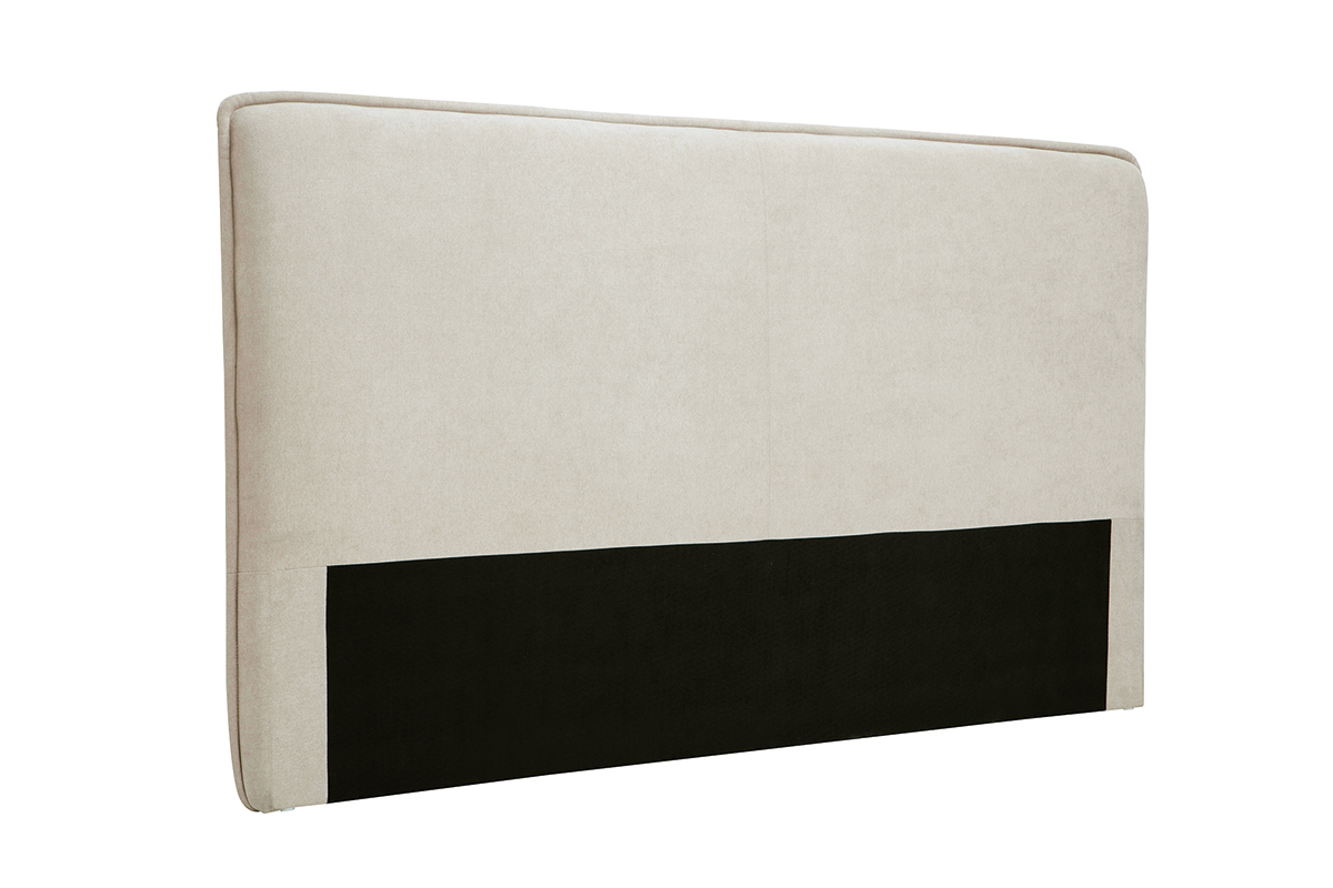 Cabecero de cama de tela efecto aterciopelado natural 196 cm MARCIA