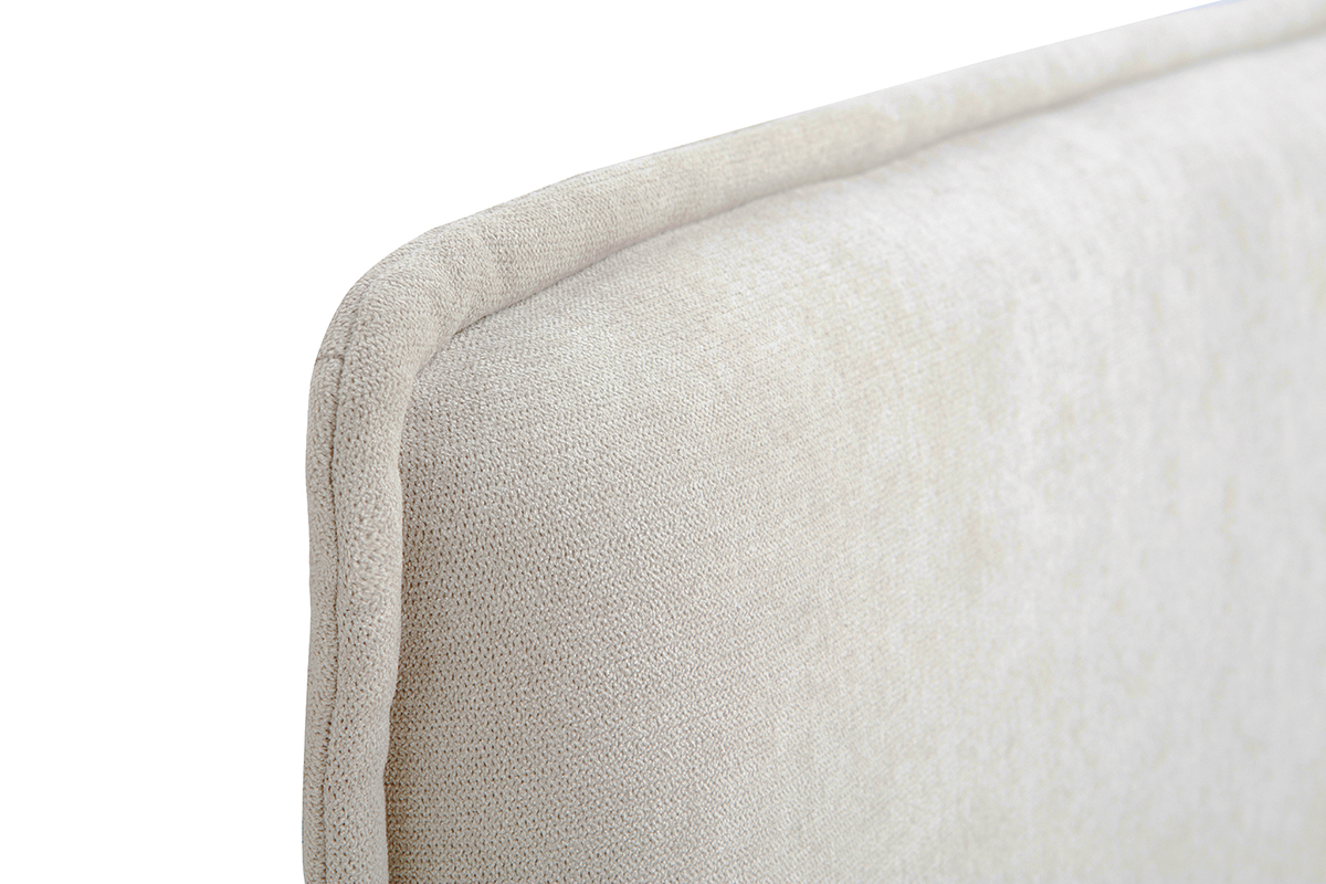 Cabecero de cama de tela efecto aterciopelado natural 196 cm MARCIA