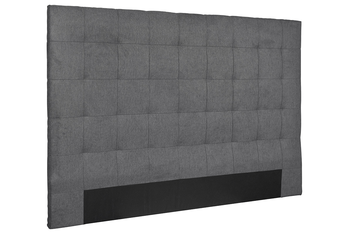 Cabecero de cama en tela acolchada gris antracita 180 cm HALCIONA
