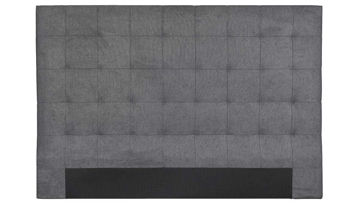 Cabecero de cama en tela acolchada gris antracita 180 cm HALCIONA