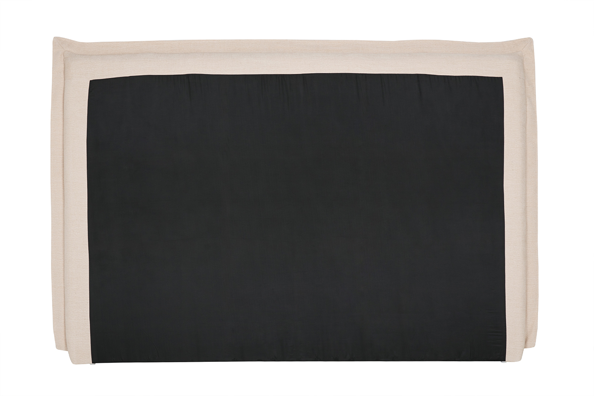 Cabecero de cama en tela efecto lino beige L160 cm PIA