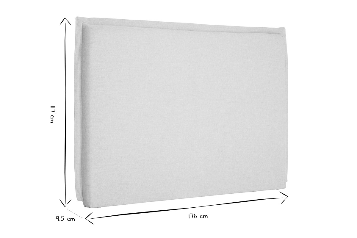 Cabecero de cama en tela efecto lino beige L160 cm PIA