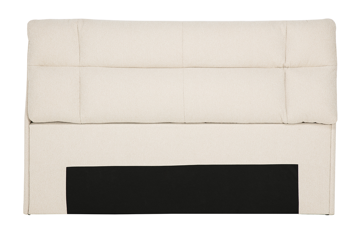 Cabecero de cama en tela texturada beige L160 cm HONO