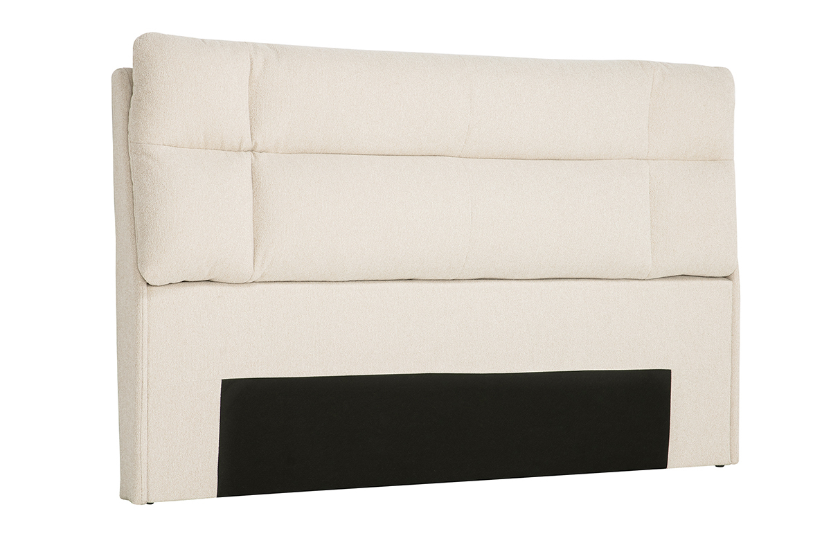 Cabecero de cama en tela texturada beige L160 cm HONO