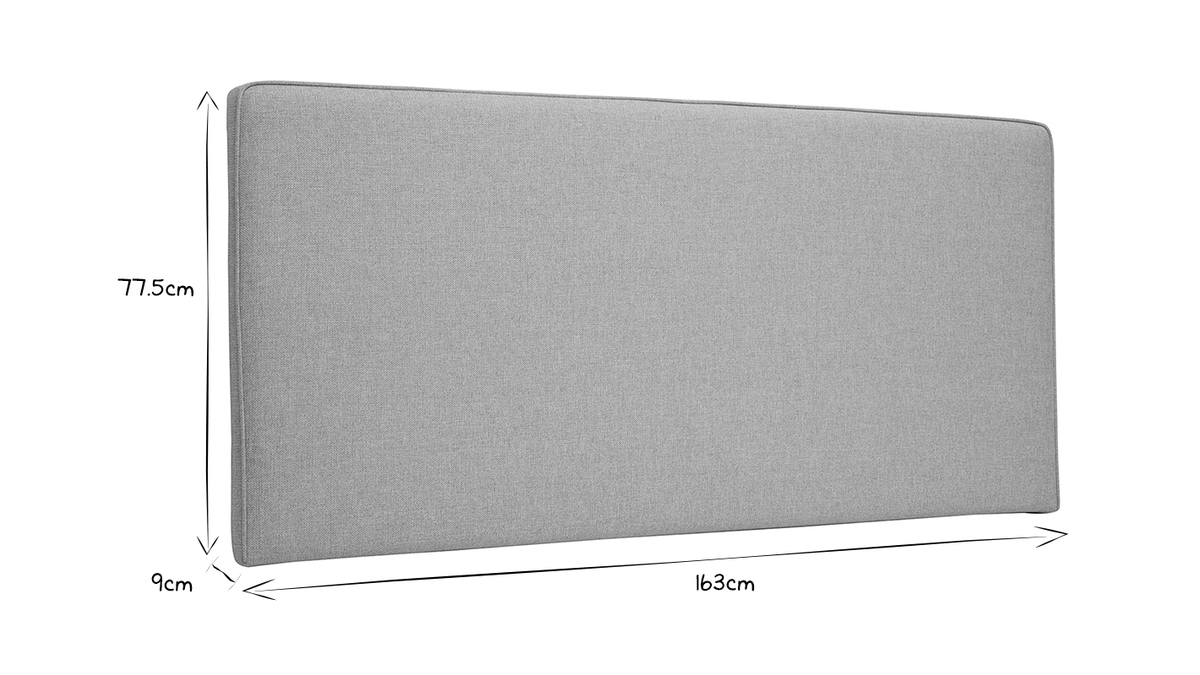 Cabecero de cama para colgar de tela beige 160 cm LILY