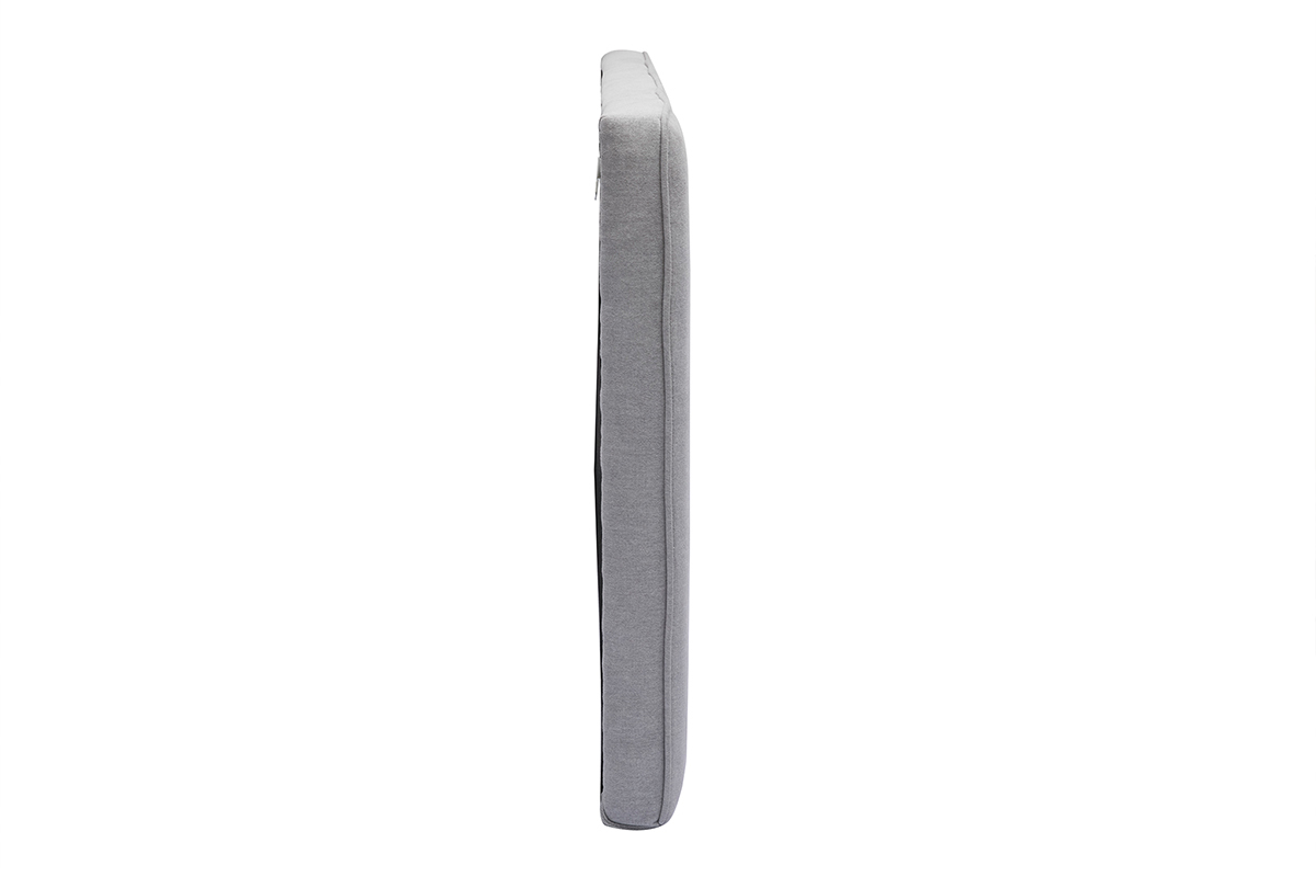 Cabecero de cama para colgar de tela efecto aterciopelado gris 160 cm LILY