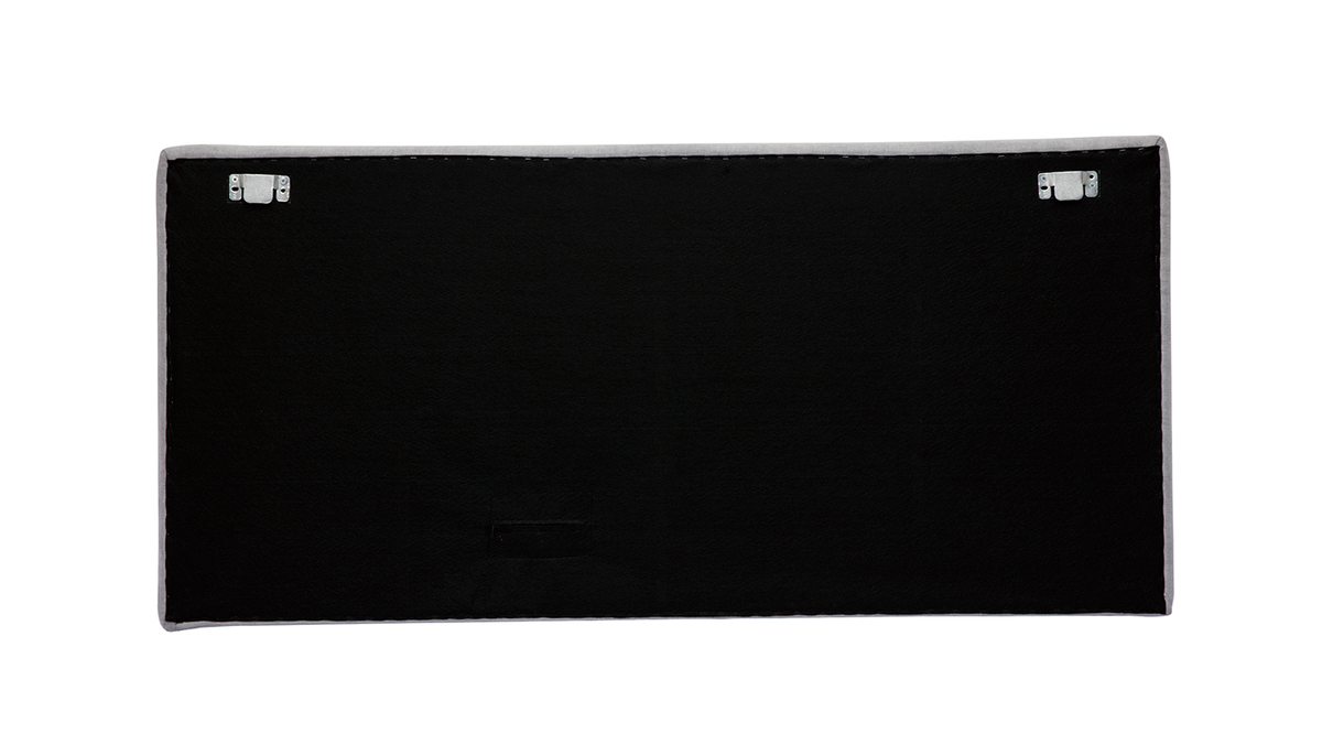 Cabecero de cama para colgar de tela efecto aterciopelado gris 160 cm LILY