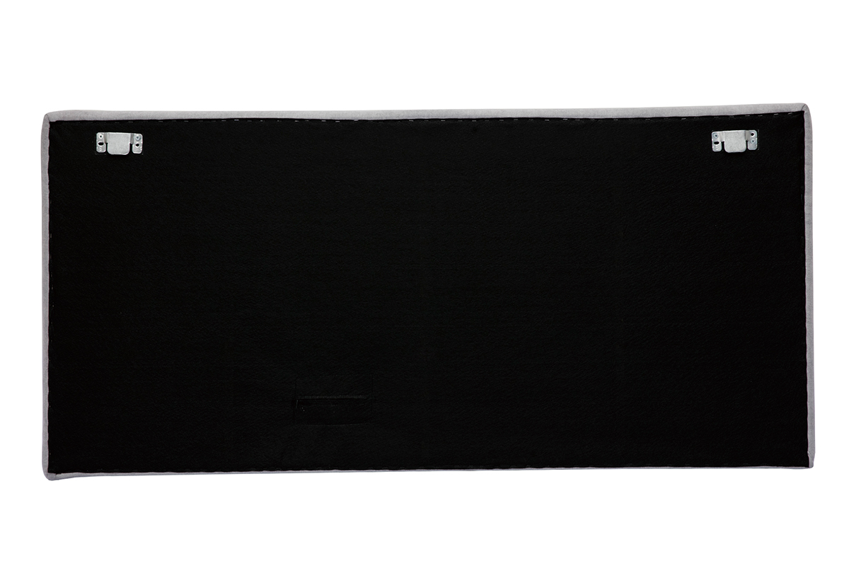 Cabecero de cama para colgar de tela efecto aterciopelado gris 160 cm LILY