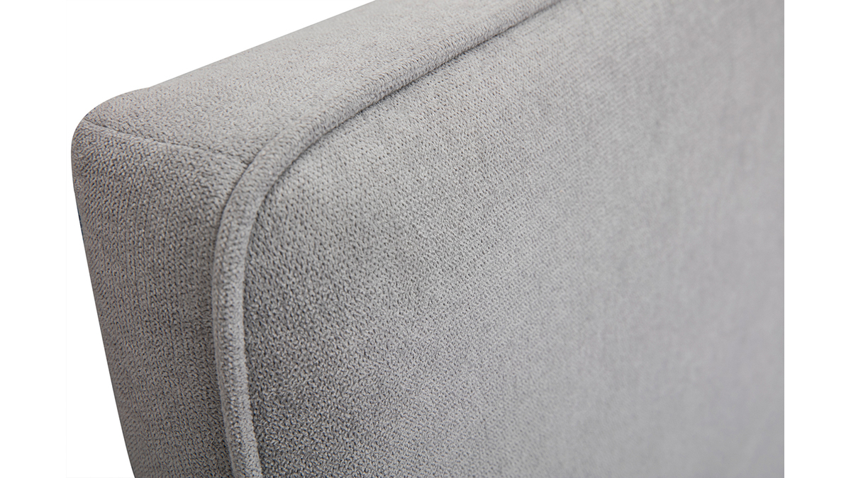 Cabecero de cama para colgar de tela efecto aterciopelado gris 160 cm LILY