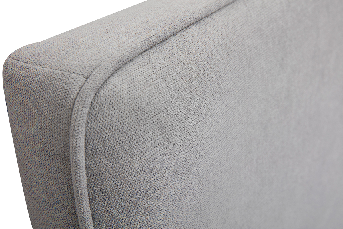 Cabecero de cama para colgar de tela efecto aterciopelado gris 160 cm LILY