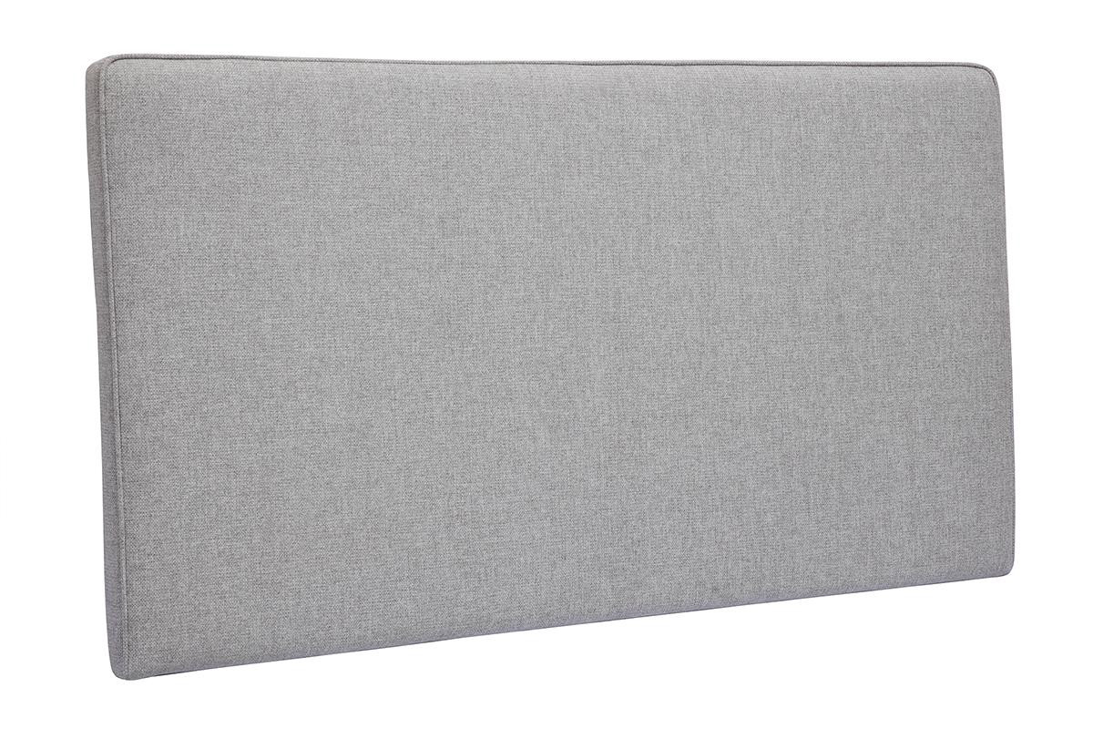 Cabecero de cama para colgar de tela gris 140 cm LILY