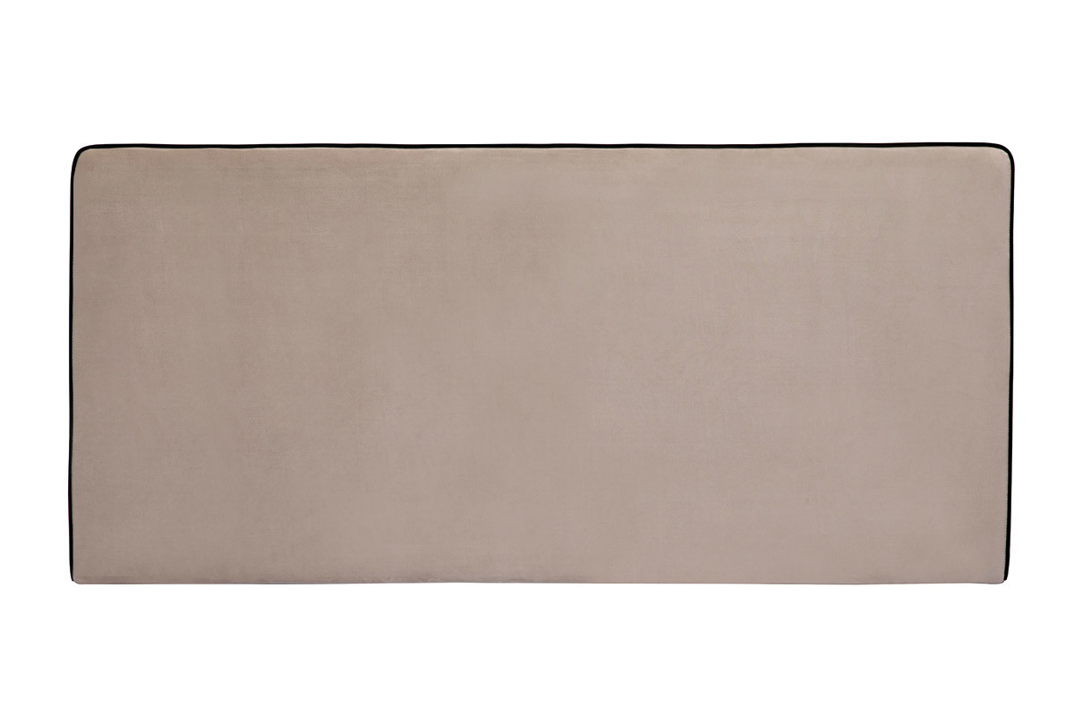 Cabecero de cama para colgar de terciopelo color topo 160 cm LILY