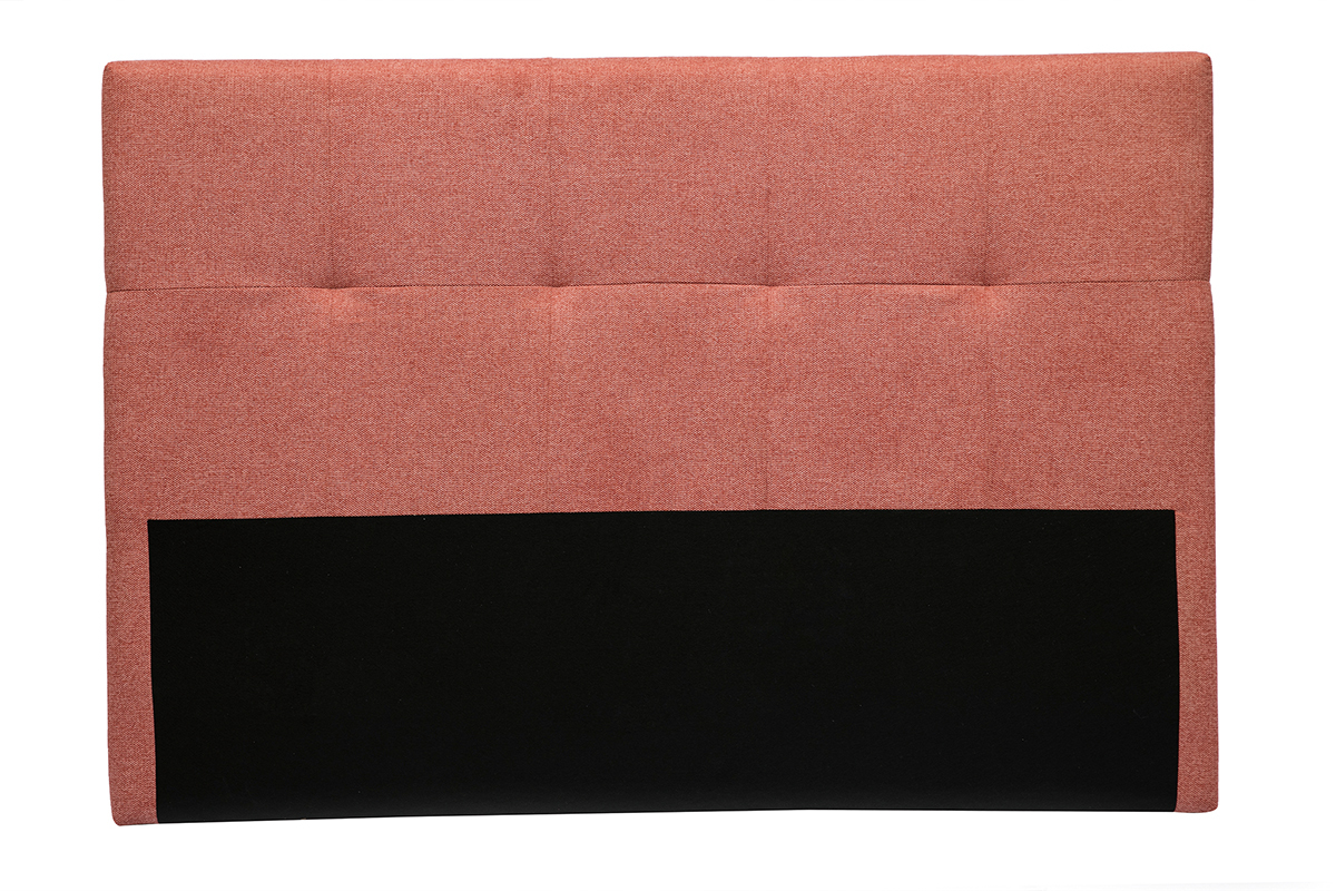 Cabecero de cama tejido efecto aterciopelado terracota 160cm CLOVIS