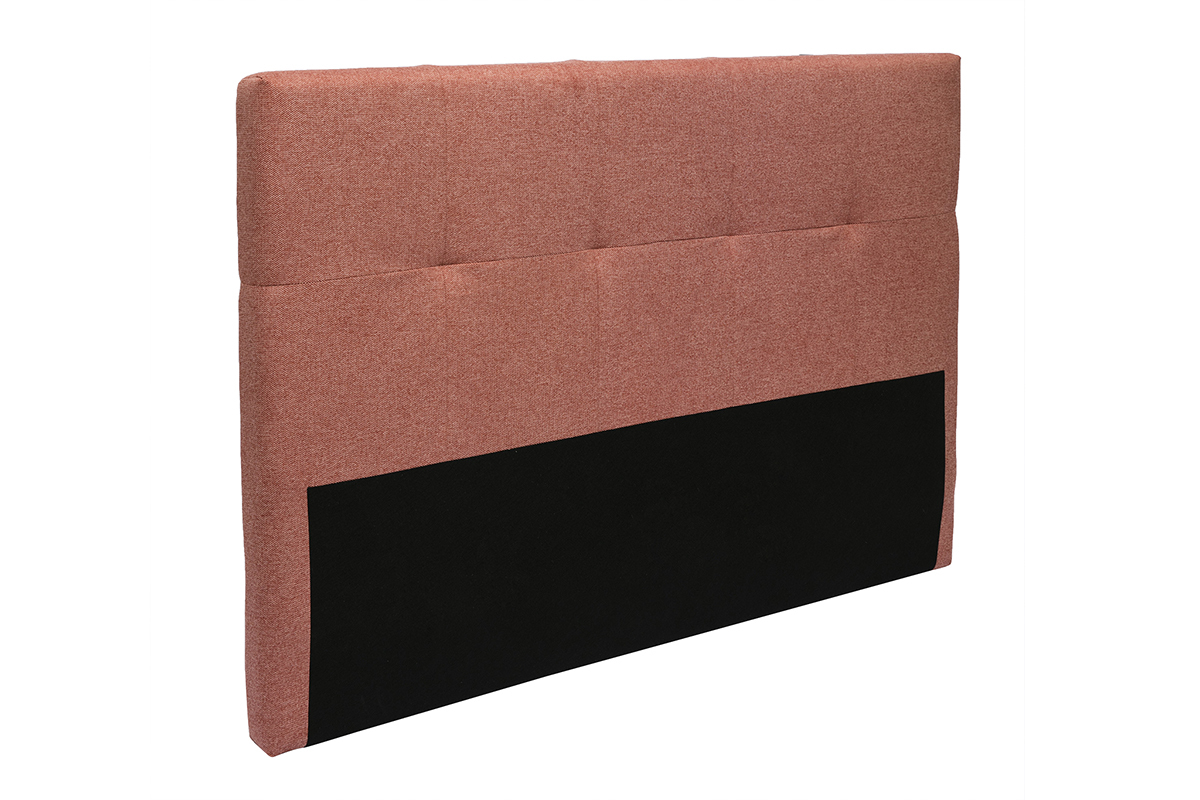 Cabecero de cama tejido efecto aterciopelado terracota 160cm CLOVIS