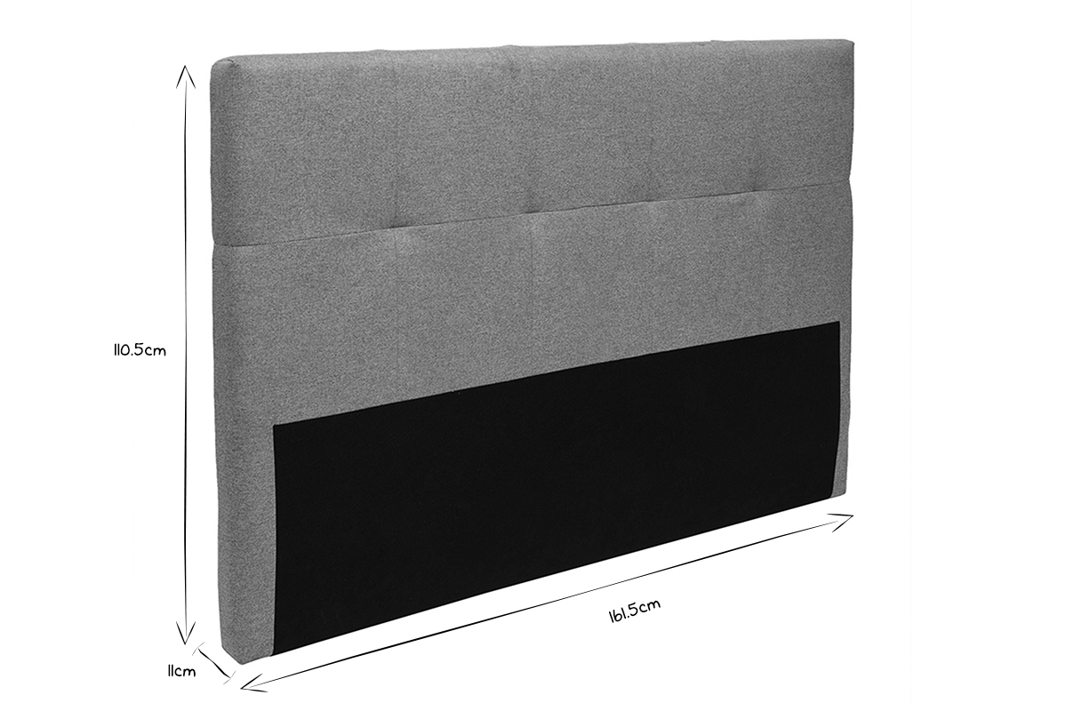 Cabecero de cama tejido efecto aterciopelado terracota 160cm CLOVIS