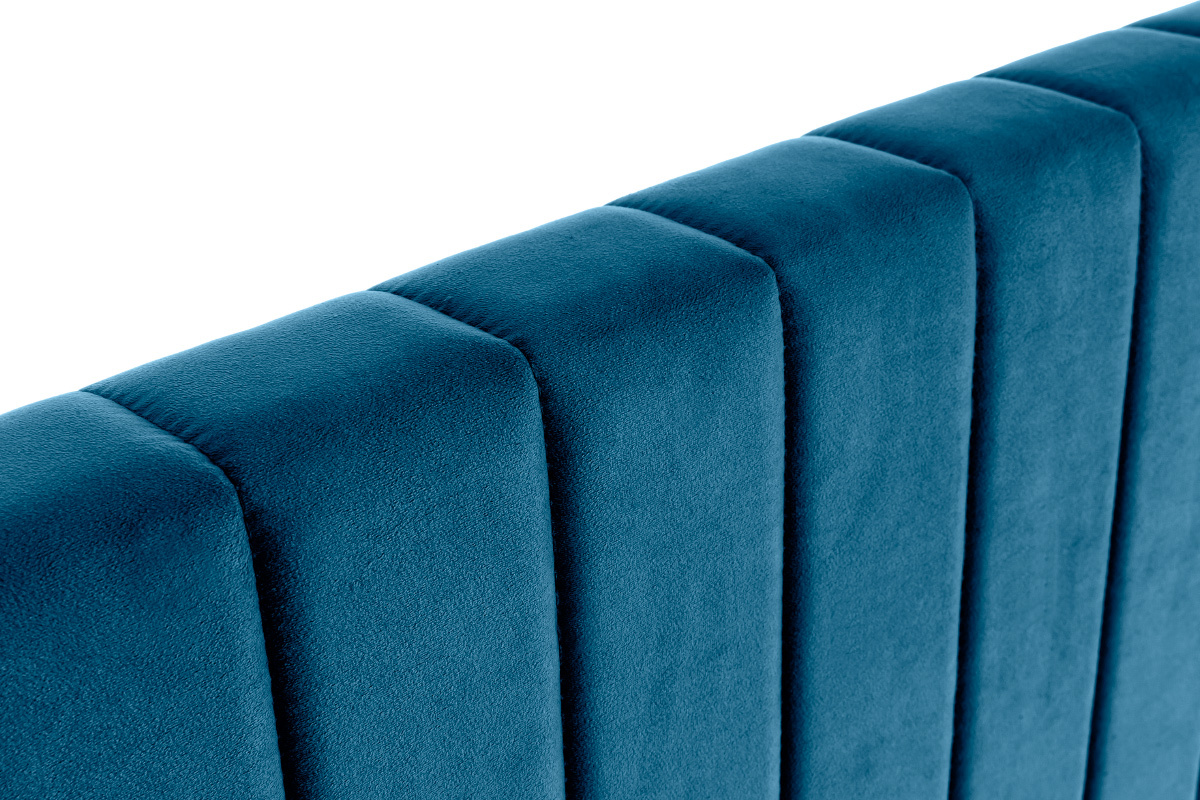Cabecero en terciopelo azul petrleo L170 cm NEHA