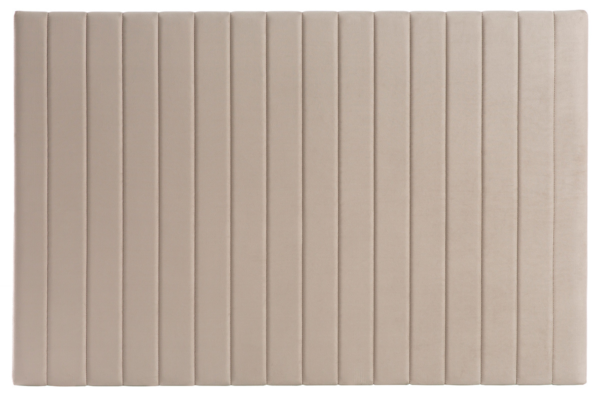 Cabecero en terciopelo beige grisceo L170 cm NEHA