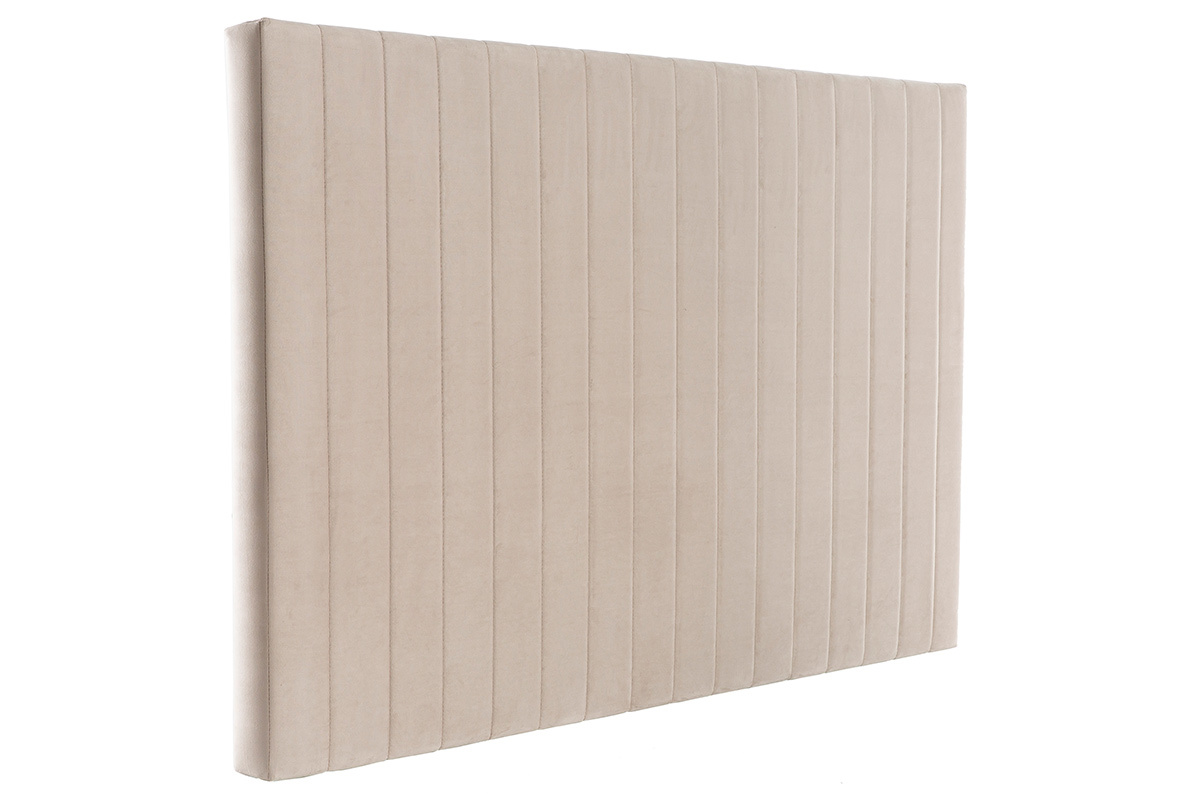 Cabecero en terciopelo beige grisceo L170 cm NEHA