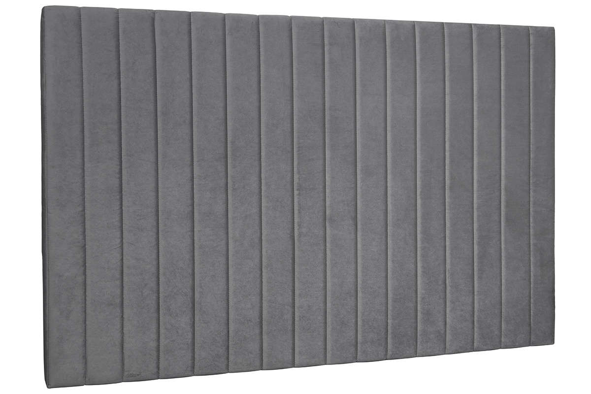 Cabecero en terciopelo gris L170 cm NEHA
