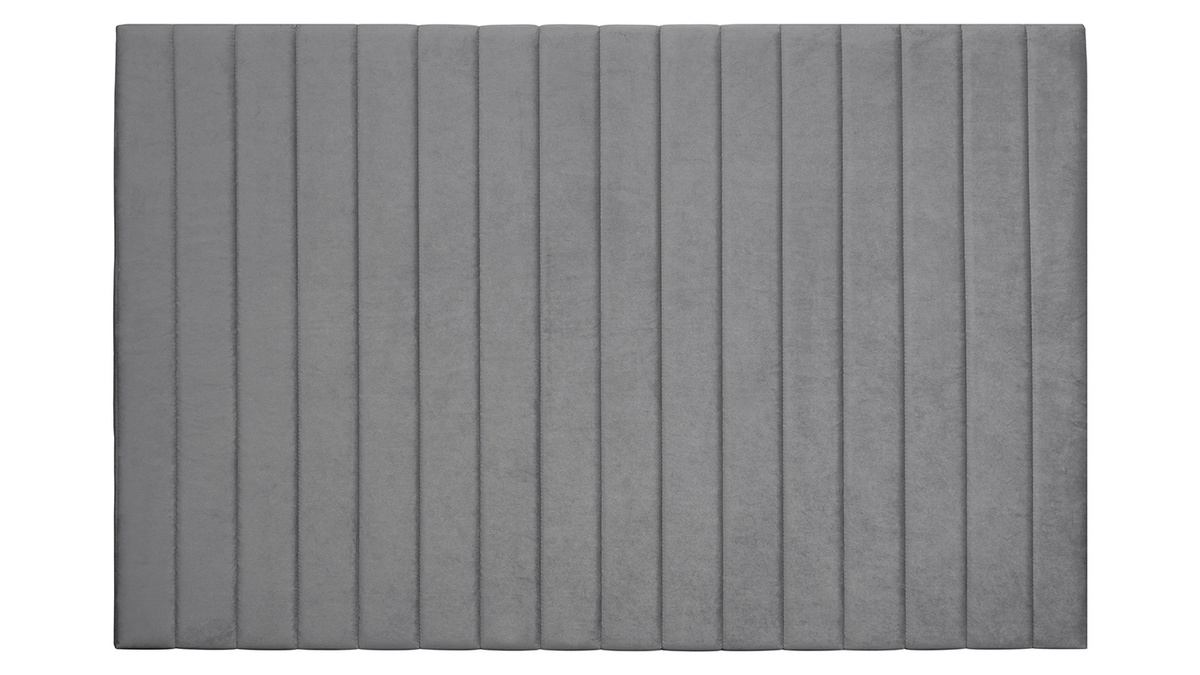 Cabecero en terciopelo gris L170 cm NEHA