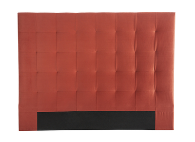 Cabecero en terciopelo terracota 160 cm HALCION - Cabecero en terciopelo terracota 160 cm HALCION