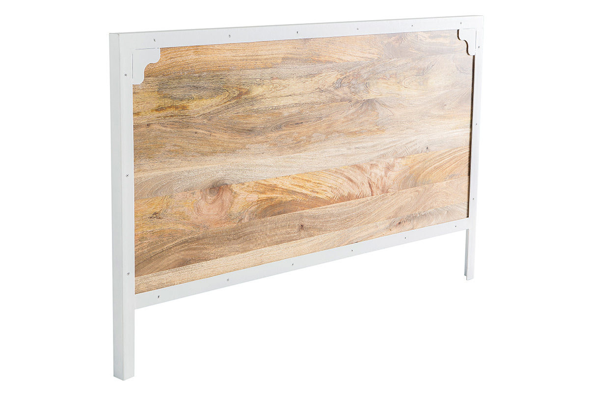 Cabecero mango y metal blanco 165cm PUKKA