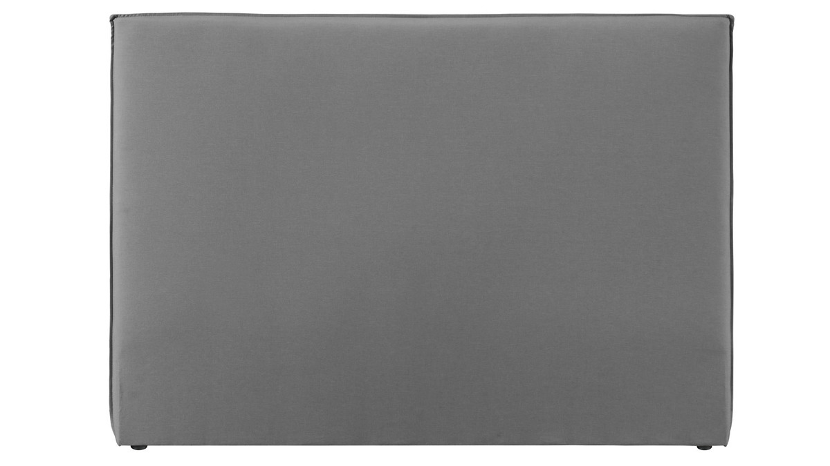 Cabecero moderno 156 cm en tejido gris claro ATHENA