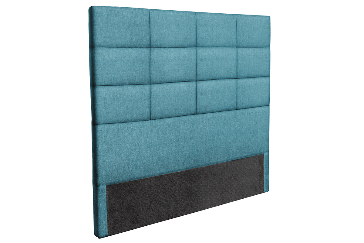 Cabecero moderno en tejido azul petrleo 160 cm ANATOLE