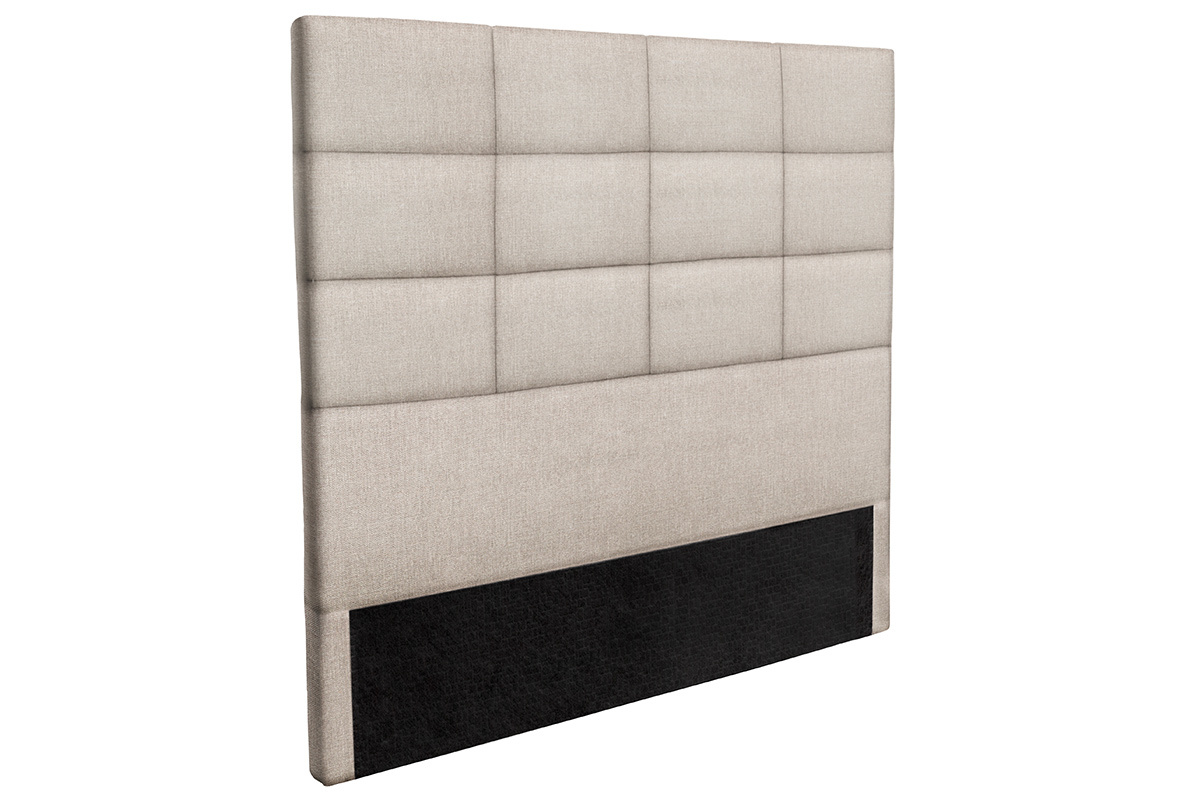 Cabecero moderno en tejido beige natural 140 cm ANATOLE
