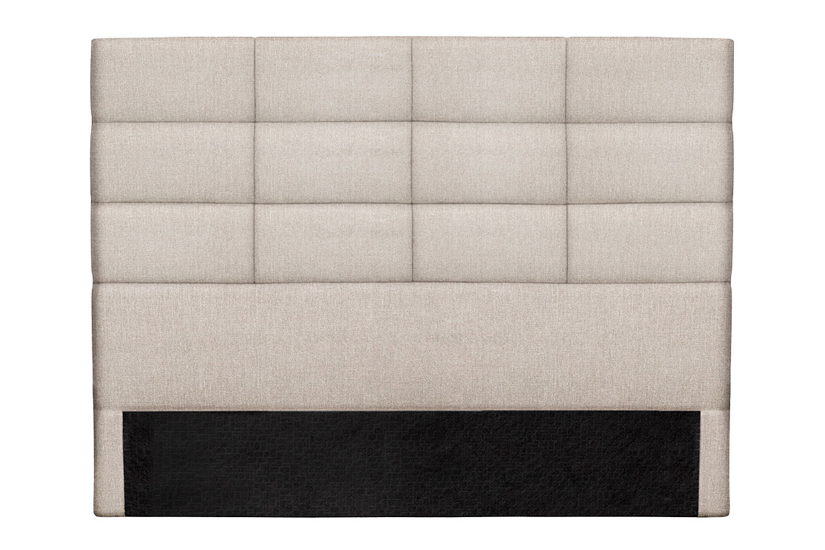 Cabecero moderno en tejido beige natural 160 cm ANATOLE