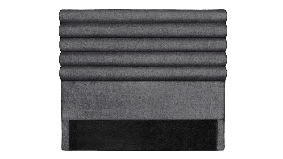 Cabecero moderno en tejido gris oscuro 140 cm HORIZON