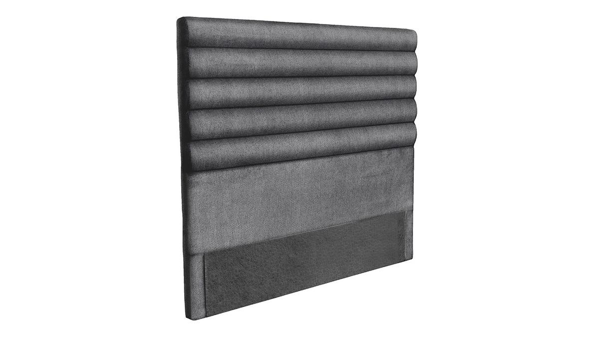 Cabecero moderno en tejido gris oscuro 140 cm HORIZON
