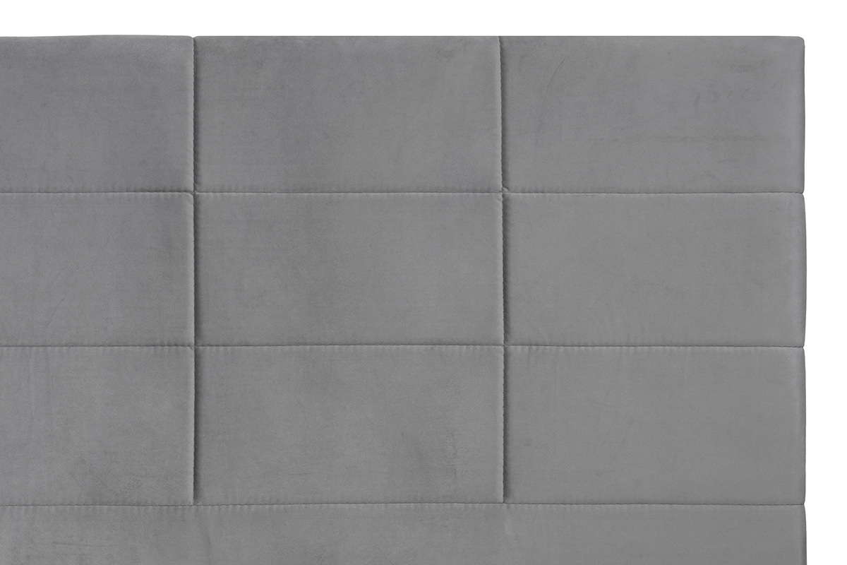 Cabecero moderno en terciopelo gris 160 cm ANATOLE