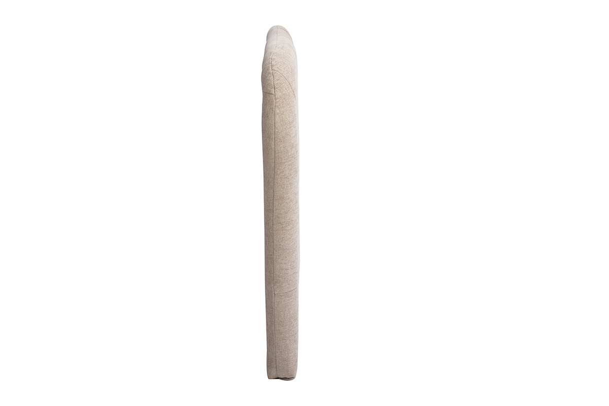 Cabecero tapizado de tela efecto terciopelo texturizado beige L169 cm ALANIS