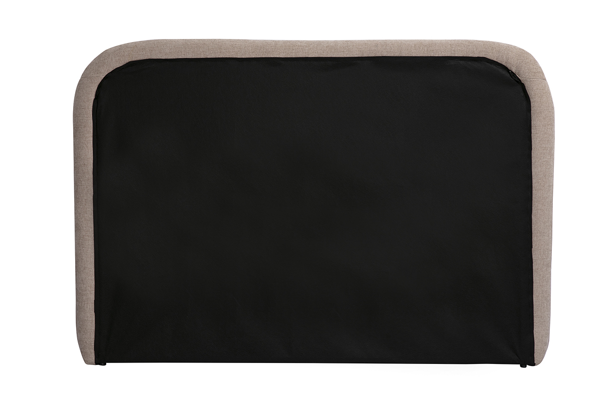 Cabecero tapizado de tela efecto terciopelo texturizado beige L169 cm ALANIS