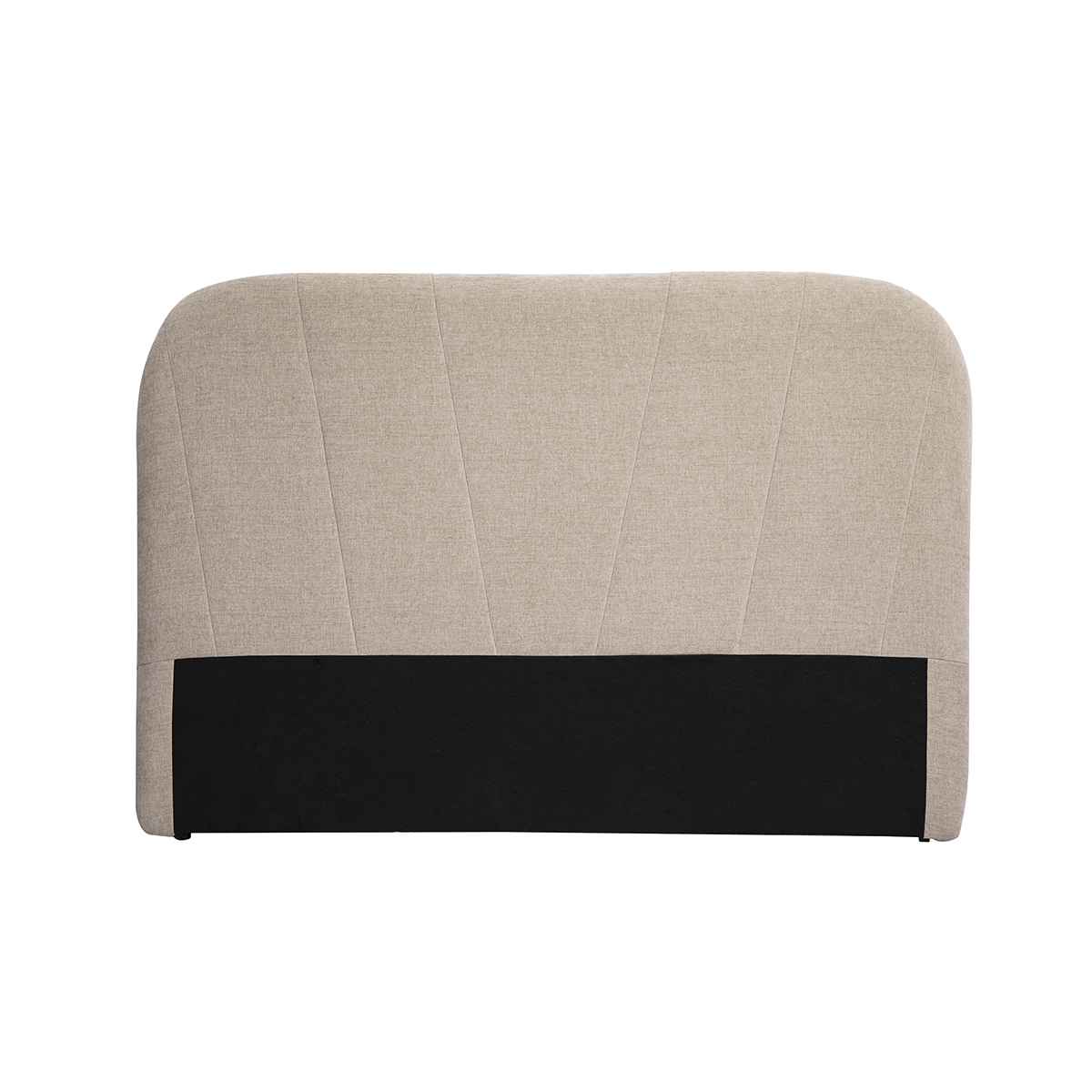 Cabecero tapizado de tela efecto terciopelo texturizado beige L169 cm ALANIS