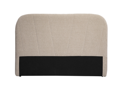 Cabecero tapizado de tela efecto terciopelo texturizado beige L169 cm ALANIS