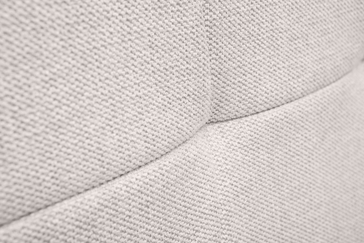 Cabecero tapizado en tela de efecto terciopelo beige L170 cm SUKA