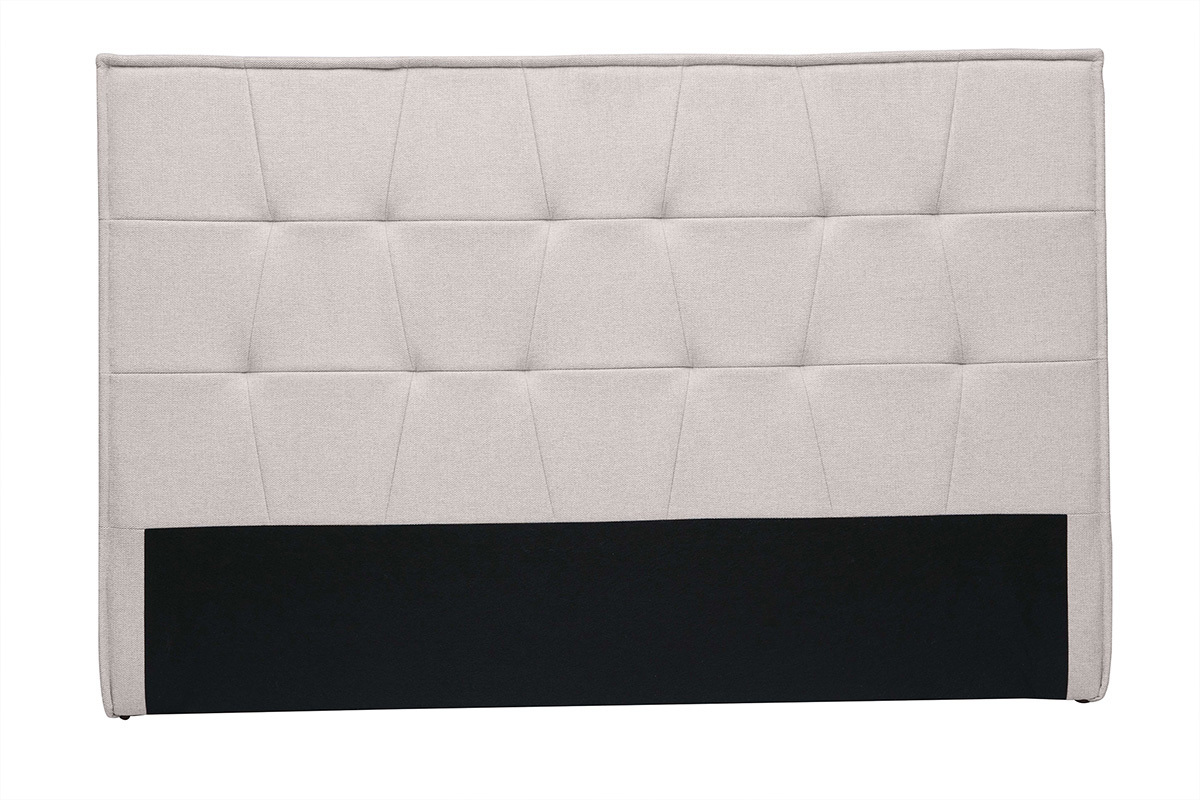 Cabecero tapizado en tela de efecto terciopelo beige L170 cm SUKA