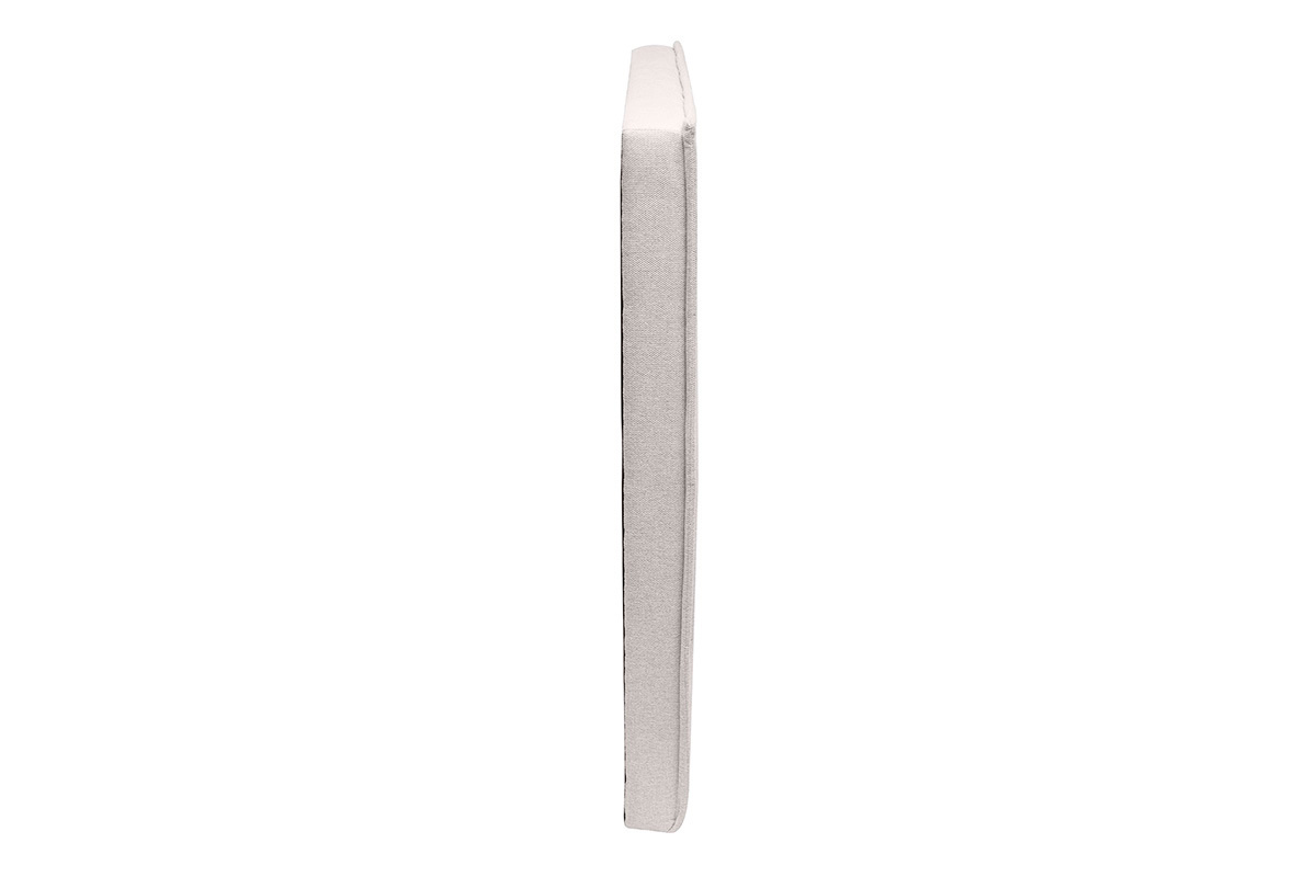 Cabecero tapizado en tela de efecto terciopelo beige L170 cm SUKA