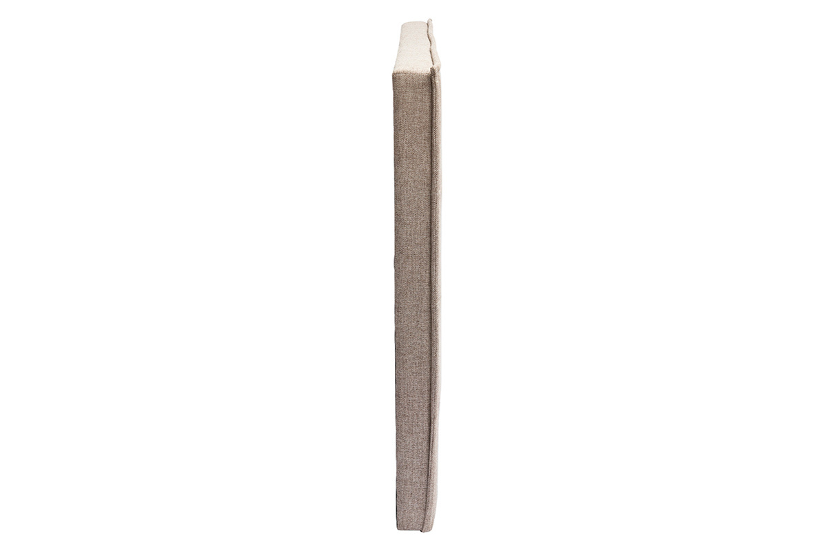 Cabecero de tela topo visto de perfil, dimensiones L170 cm, dise�o moderno y cl�sico.