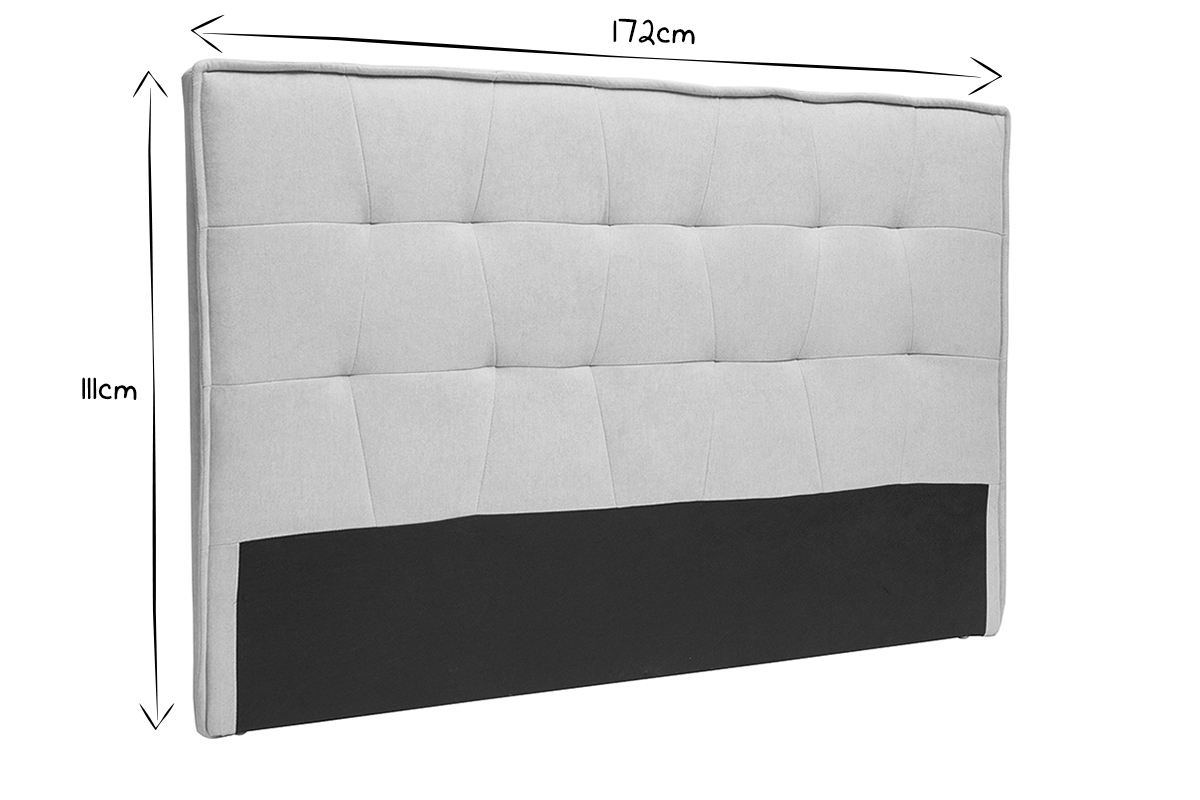 Cabecero tejido efecto terciopelo natural 170 cm SUKA