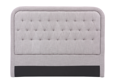 Cabecero tejido gris claro 160cm LOUIS - Cabecero tejido gris claro 160cm LOUIS