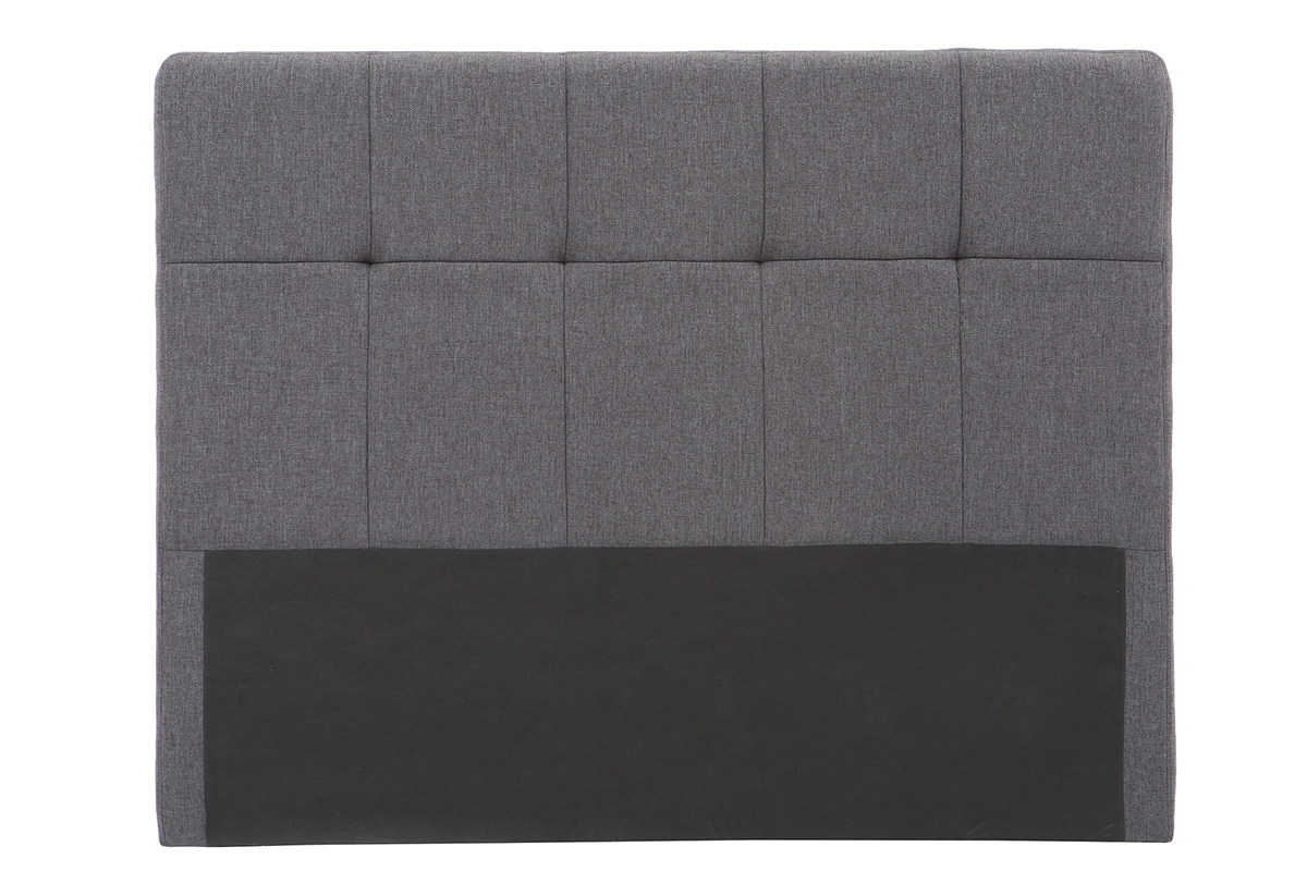Cabecero tejido gris oscuro 140cm CLOVIS