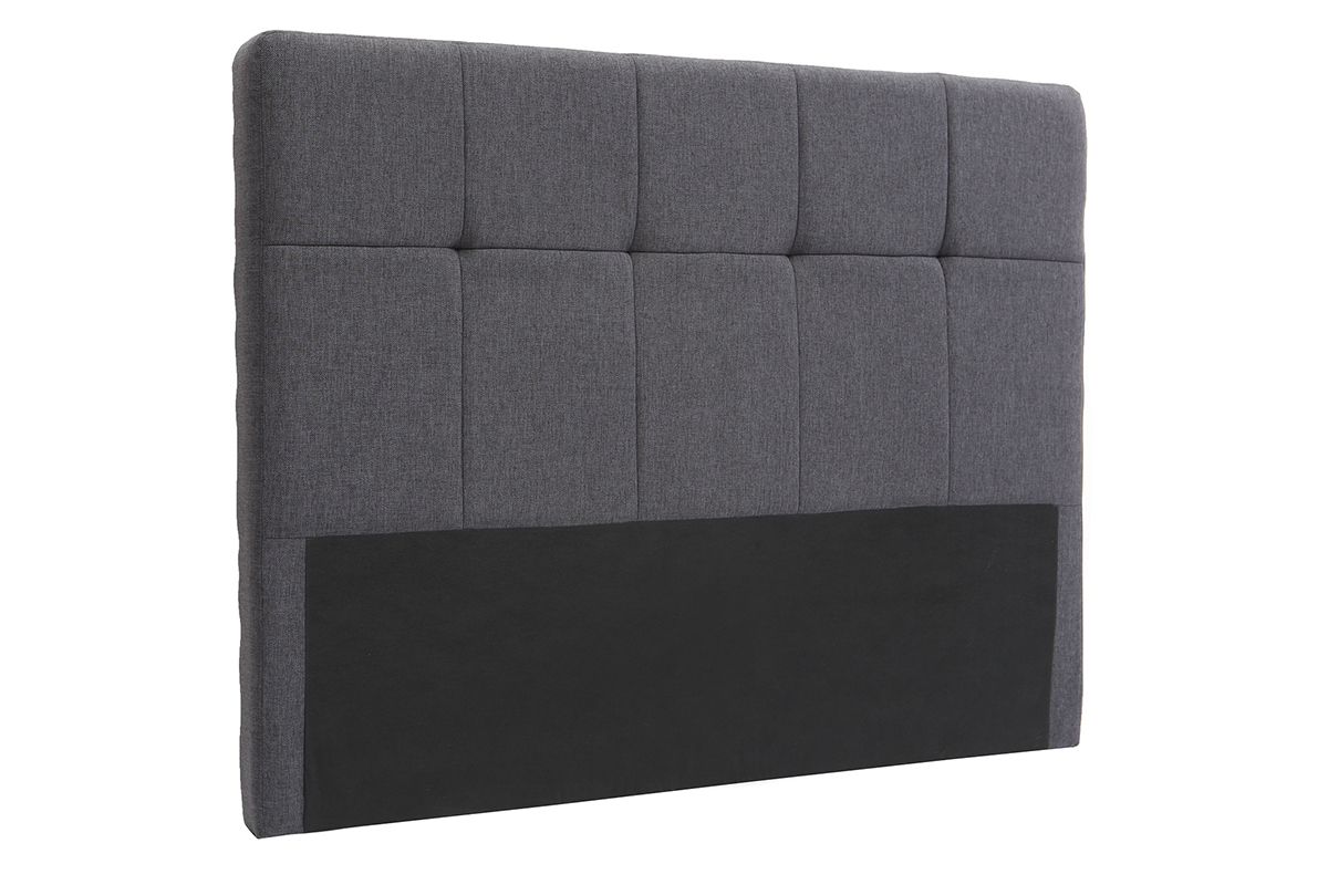 Cabecero tejido gris oscuro 140cm CLOVIS