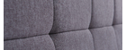 Cabecero tejido gris oscuro 160cm CLOVIS