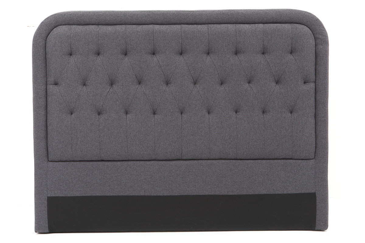 Cabecero tejido gris oscuro 160cm LOUIS
