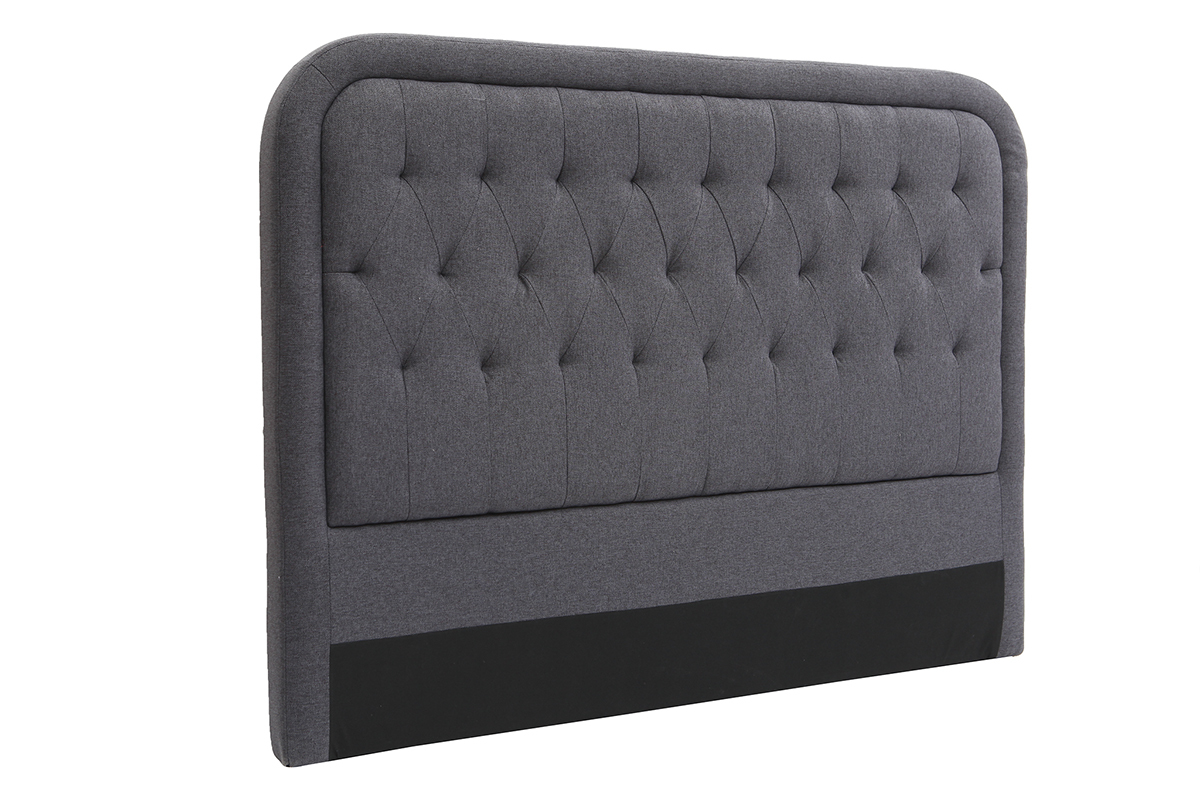 Cabecero tejido gris oscuro 160cm LOUIS